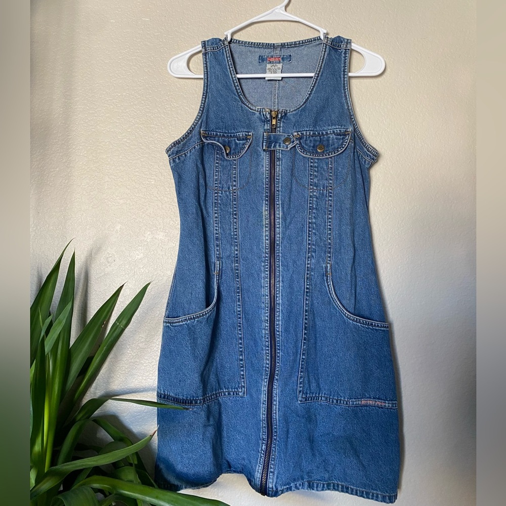 90’s fitted denim dress